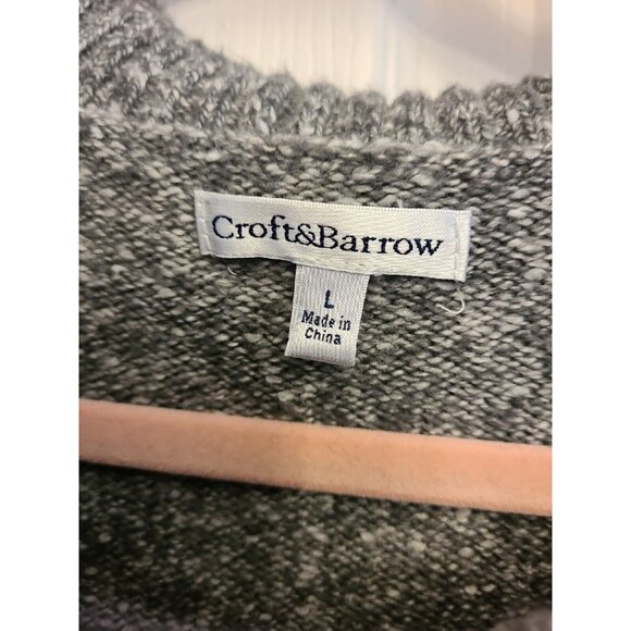 Croft & Barrow Multi-Color Stripe Long Sleeve Cowl Neck Sweater Size Large - Picture 2 of 5